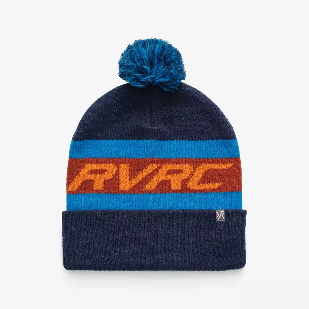 Vintermössa med logotyp  Marinblå