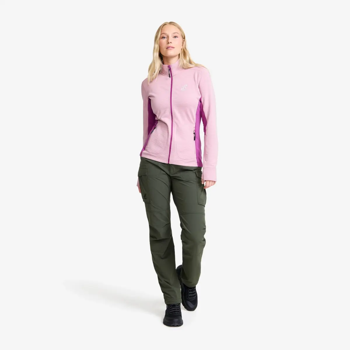Waffle Full-zip Fleece  Dam Lila
