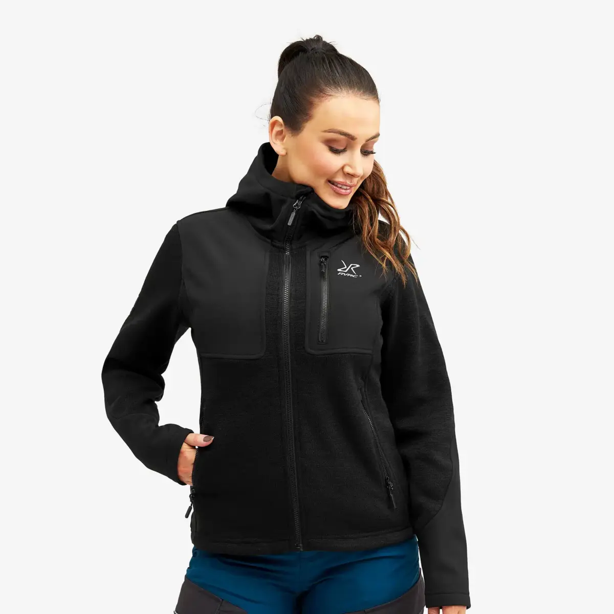 Wander Pro Wool Hoodie Women Charcoal Black